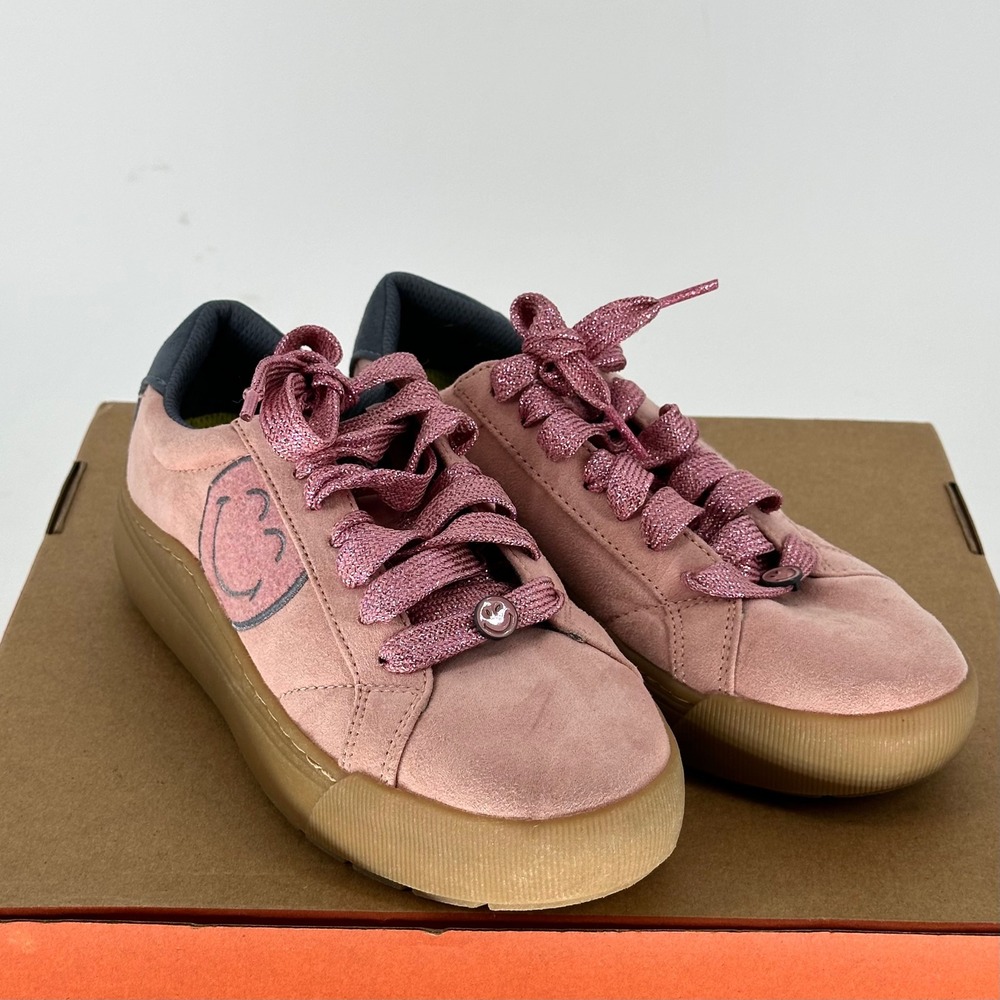 Dr. Scholl's Smiley World Time Off Platfrom Pink Shoe Sneakers Limited Edition 7